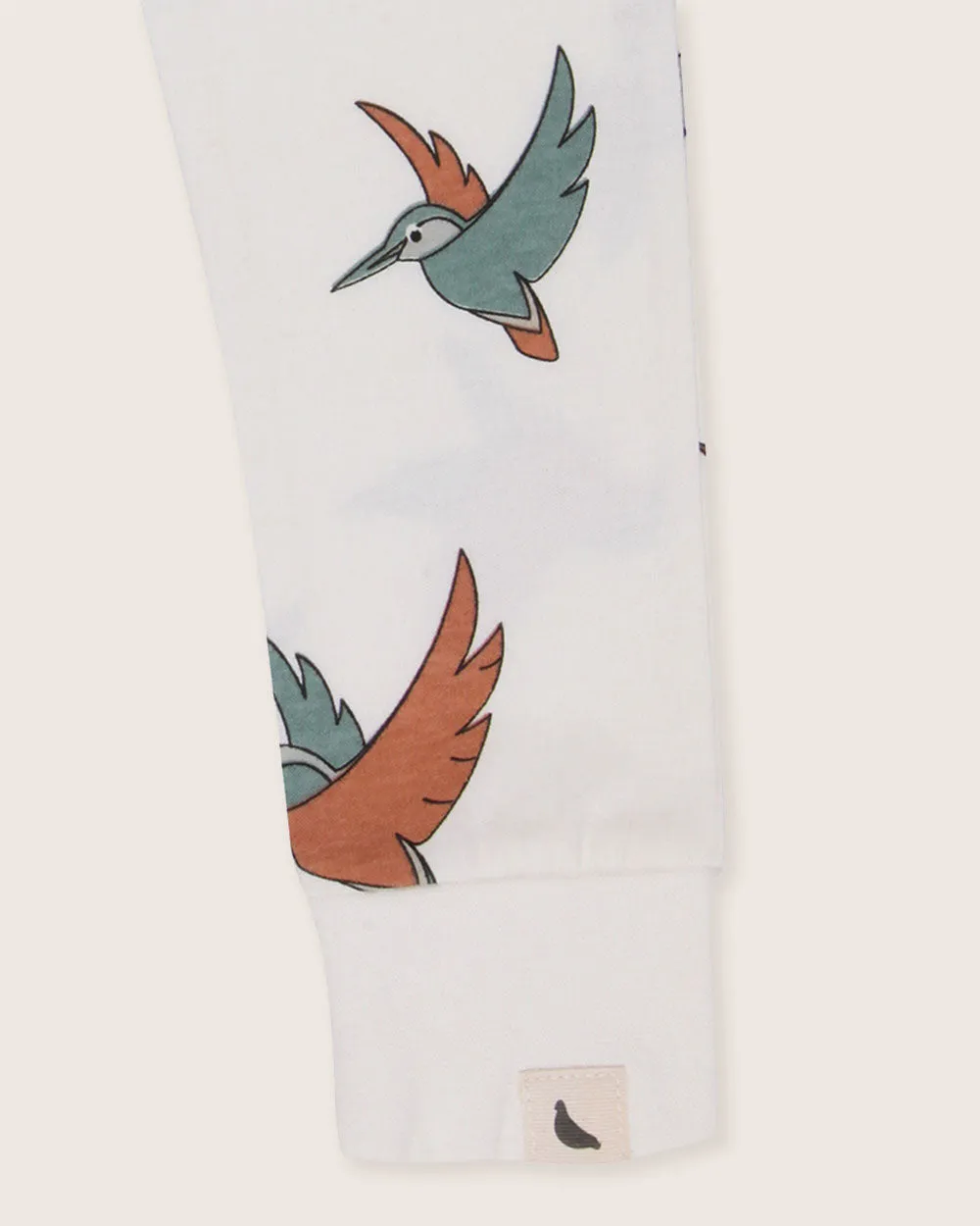 White Birdsong Print Leggings