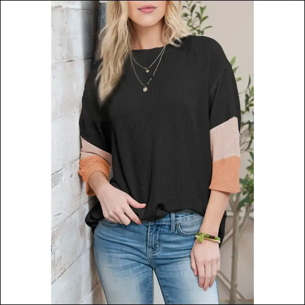 White Ribbed Colorblock Tee: so Chic it Hurts (but Looks  Good Needful Things 😉)