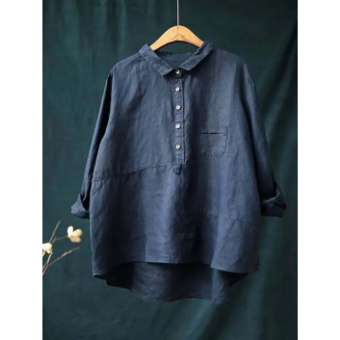 Women's Casual Oversized Summer Blouse | Long Sleeve