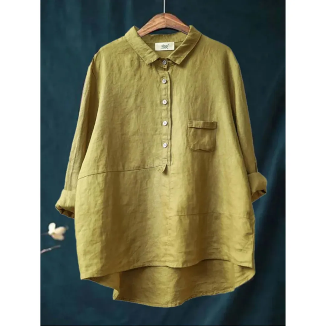 Women's Casual Oversized Summer Blouse | Long Sleeve