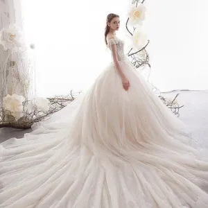 Women's Wedding Large Trailing Dress