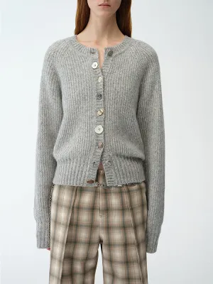 Wool & Cotton Knit Cardigan