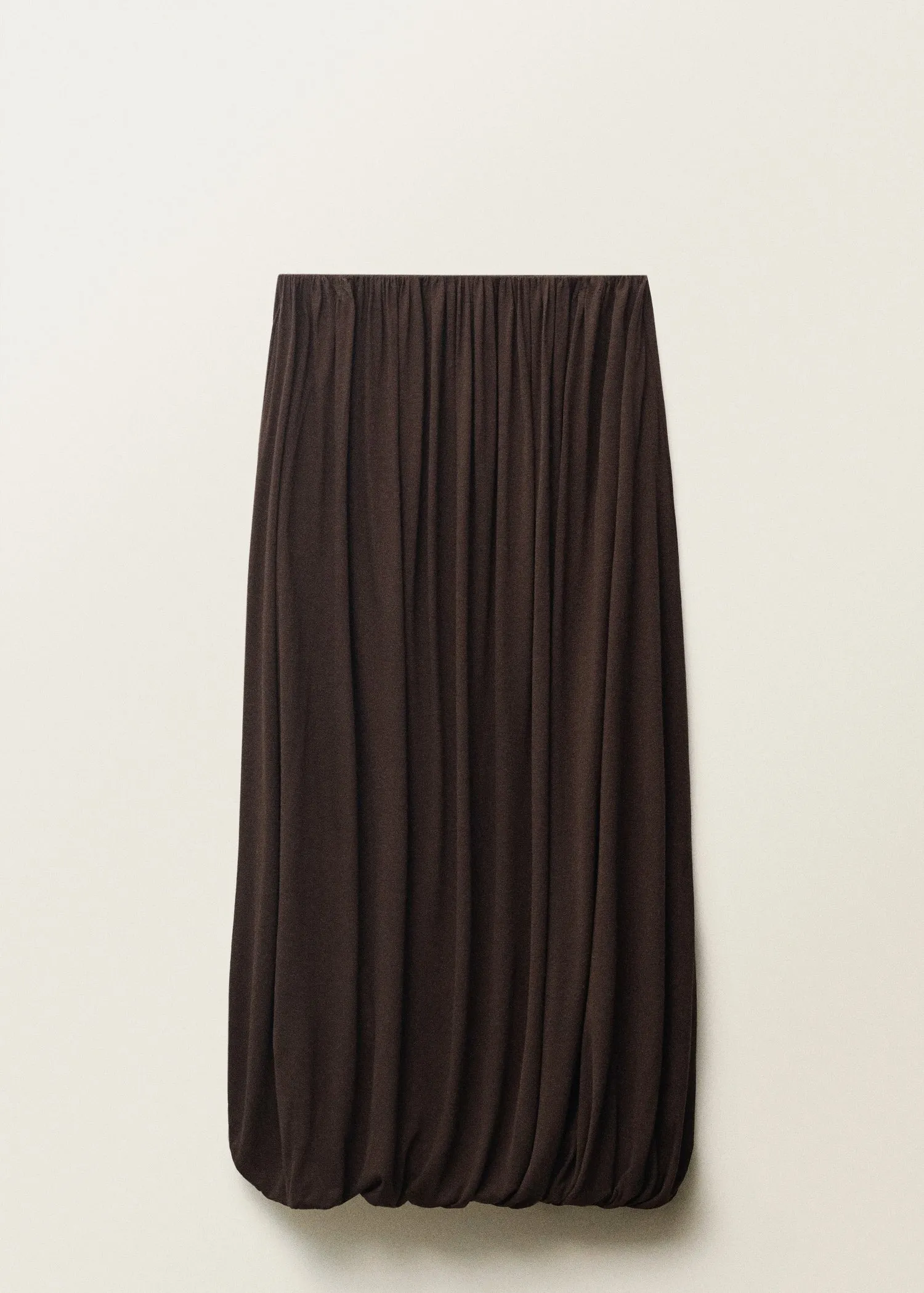 Wool blend skirt with puffed hem