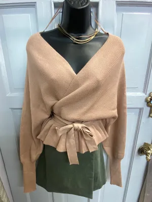 Wrapped In Love Sweater: Taupe