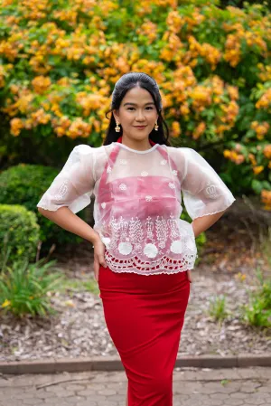 Yen Bell-Sleeve Barong Tagalog (Ivory)